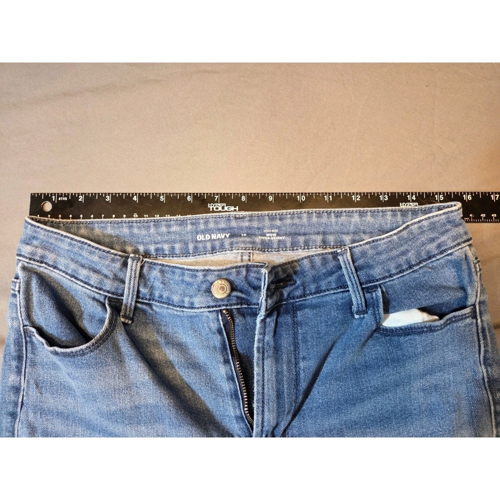 526 Old Navy Women's Size 10 Light Wash Straight Leg Jeans High Rise Denim - Picture 5 of 15